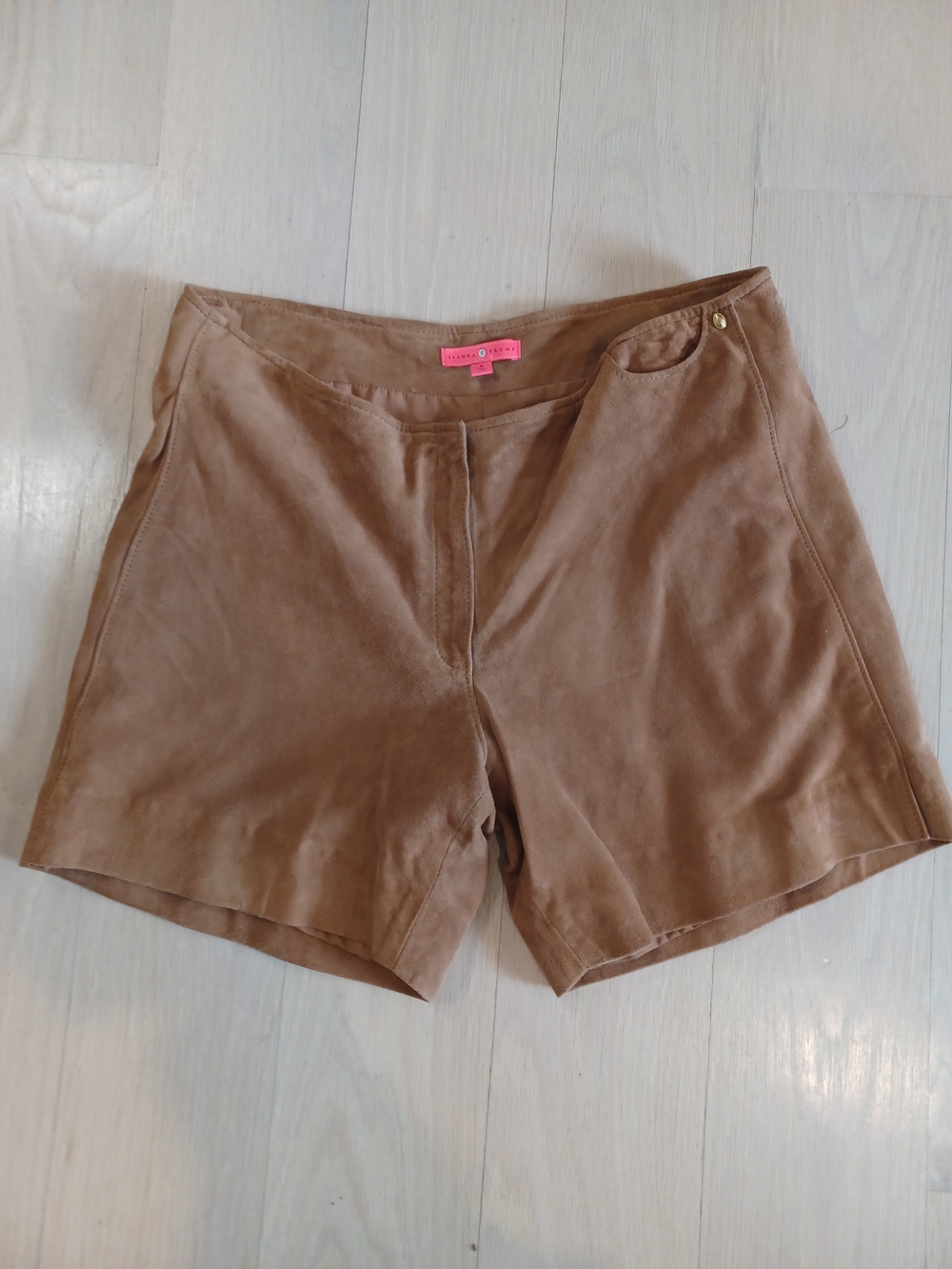 Ivanka Trump Brown Suede/lambskin Shorts